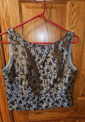 JS Collections Floral Top 100% Acetate Size 12 - Image 1 of 4