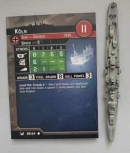 Koln Axis & Allies War at Sea #38/64 Cruiser - Imagen 1 de 2