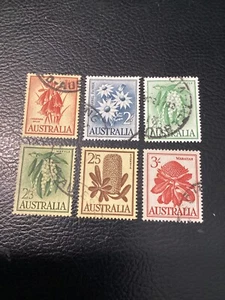 Australia 1959-64 Flowers (6 stamps) Used - Picture 1 of 2