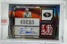 🔥2/5🔥 2022 LIMITED GEORGE KITTLE TEAM TRADEMARKS SIGNATURE RUBY #2/5 ENCASED