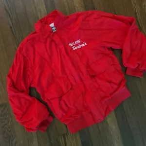 Vintage Bellaire High School Red Track Jacket 90s Hartwell Viasport M Cardinals - Picture 1 of 10