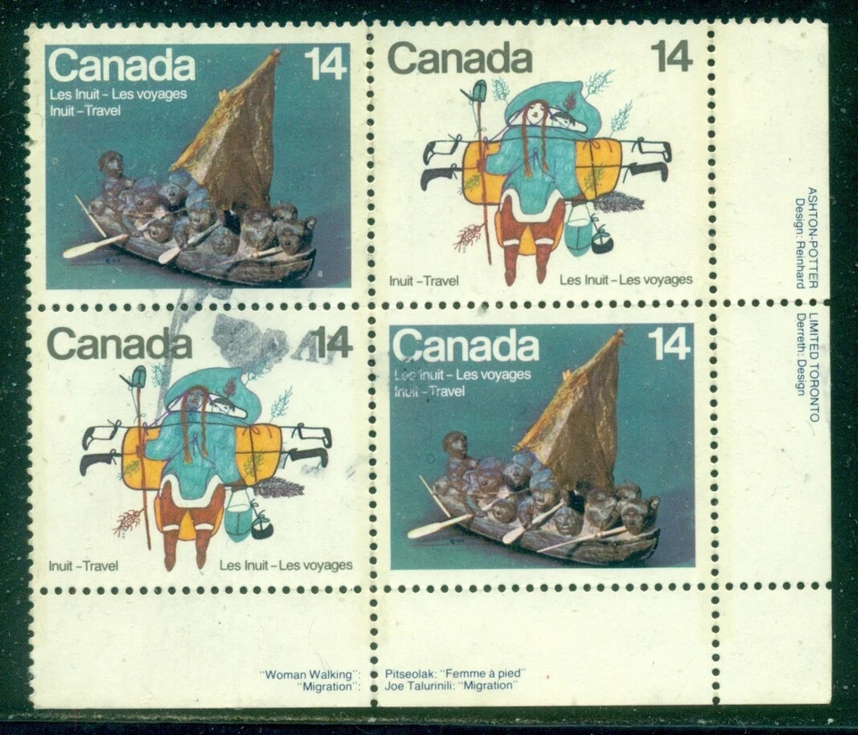 CANADA SCOTT #'s 769-770 CORNER BLOCK OF 4, USED, GREAT PRICE! - Image 1 of 1