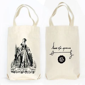 Anne Boleyn Tudors Organic Cotton Two Bottle Wine, Liquor and Growler Tote Bag - Picture 1 of 4