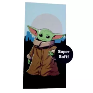 Star Wars mandalorianisches Baby Yoda Strandtuch Bad Strand Pool Schwimmen Kind/Erwachsener - Bild 1 von 7