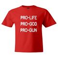 PRO-LIFE PRO-GOD PRO-GUN  T-Shirt Life Matters Pro Usa Graphic Tee Protect Lives