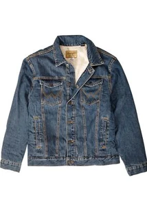 Wrangler Mens Sherpa Lined Denim Jacket - Picture 1 of 6