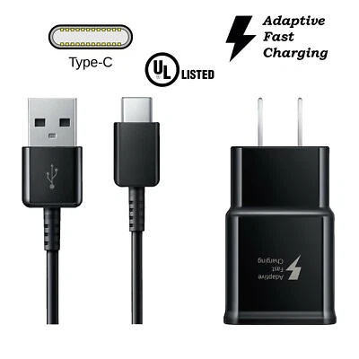 Зарядное устройство настенное быстрое VictoryDirect Galaxy Note8 S8 S9 S10 Plus + кабель типа C - Изображение 1 из 4