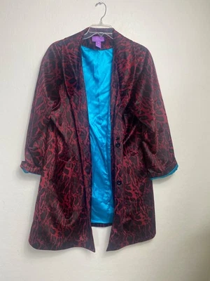 Abrigo de ópera Suzanne Somers Collection de colección rojo/negro imitación ligero retro de colección Foto 1 de 4