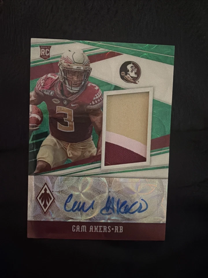 Cam Akers RPA /49 2020 Panini Phoenix FSU 3 Color Patch - Image 1 of 2