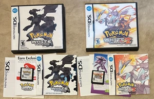 SET LOT Pokemon White 1 & 2 complete in case w/ manual Nintendo DS AUTHENTIC - Picture 1 of 1