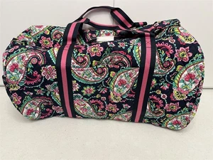 Bolso de Lona Redondo VERA BRADLEY Pétalos Paisley Nuevo con Etiquetas Algodón Jacquard - Imagen 1 de 5
