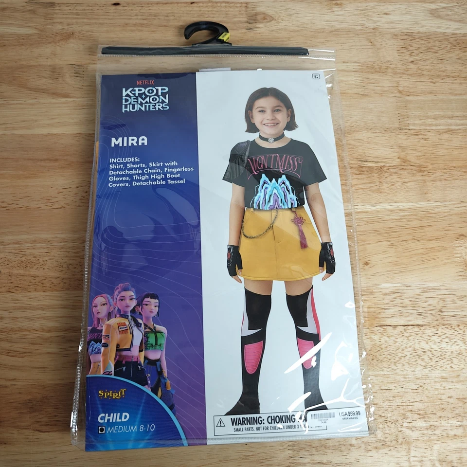 05018064 Spirit Halloween Kids Mira Costume KPop Demon Hunters Child XL 14-16