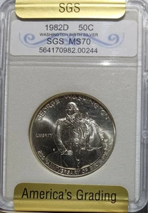 1982 D Washington Half Dollar Unc - Bild 1 von 2