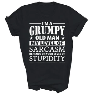 Im A Grumpy Old Man My Level Of Sarcasm Funny Unisex Shirt Gift - Picture 1 of 5