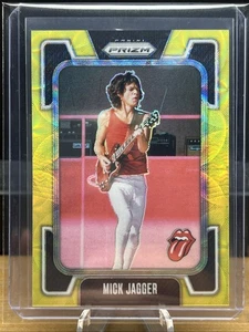 2025 Prizm The Rolling Stones MICK JAGGER Yellow Scope Prizm /199 #48 - Picture 1 of 3