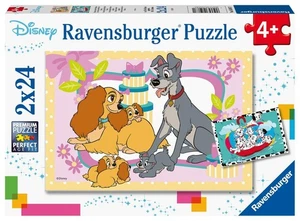 NEW Ravensburger 2x24 Pieces Jigsaw Puzzle 4+ Ages Disney's Favorite Puppies - Picture 1 of 3