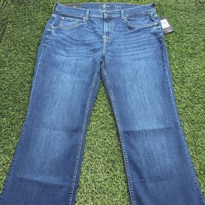 Neu mit Etikett 7 For All Mankind Brett Bootcut Herrenjeans mehrere Größen (32,34,36,38) dunkle Waschung - Bild 1 von 6