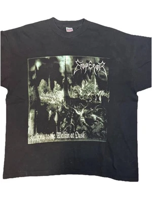 Vintage 1997 Emperor Anthems To The Welkin At Dusk Metal Band T-Shirt Size XL - Image 1 of 4