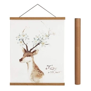 Magnetic Poster Hanger Frame, 12x18 12x16 12x24 Light Wood Wooden Magnet Canvas - Picture 1 of 6