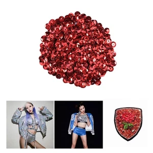 1000 Pezzi Paillettes Rotonde Rosse per Abbellimento Abiti Artigianali Spumanti - Foto 1 di 11