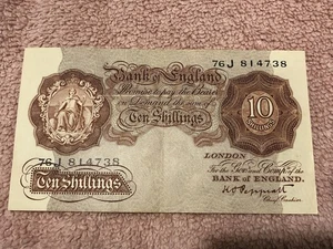 British Bank of England Ten Shilling Banknote - Picture 1 of 2