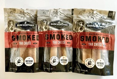 Barkworthies копченый большой як сыр собаки лакомства лот из 3 упаковки комплект - Изображение 1 из 4
