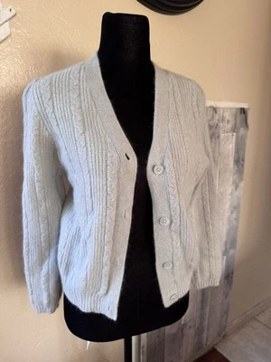 Овечья шерсть Angora кардиган свитер женщин светло-зеленый, размер M Classiques Entier - Изображение 1 из 4