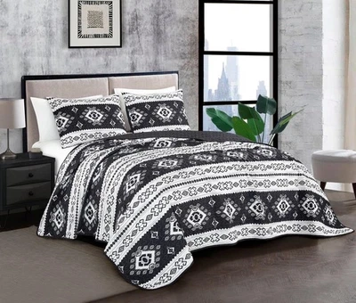 Chezmoi Collection Dune Southwestern Cowboys Microfiber Bedspread Quilt Set - Image 1 of 4