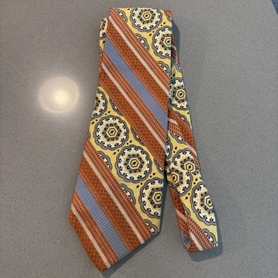 Corbata para hombre Grodins by DAMON vintage 1960 marrón azul dorado texturizada Foto 1 de 4