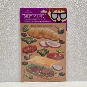 Hallmark Silly Scents Stickers 1983 Scratch Sniff Deli Scent Build Your Own Hero - Picture 1 of 10