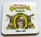 OLYMPIA BEER HARD BOARD CORK LINED COASTER CHECK IT OUT!