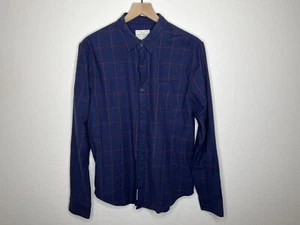 Lucky Brand blau kariertes Button Down Herrenhemd Größe Medium neu mit Etikett - Bild 1 von 4