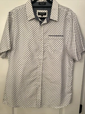 NWOT Eighty Eight Men’s White w/Blue Stars S/S Button Down Shirt size L - Image 1 of 4