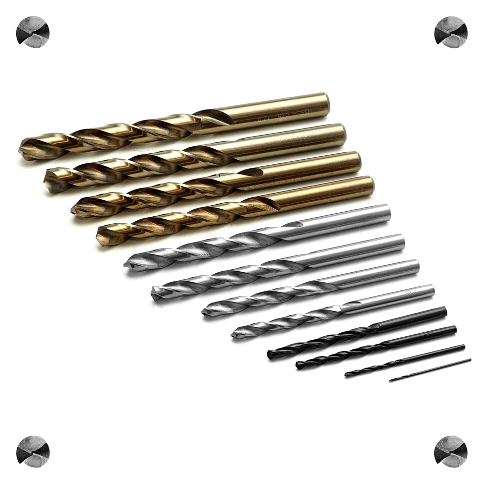 HSS Spiralbohrer DIN 338 ⌀1mm - 13mm geschliffen, cobaltlegiert Co5, rollgewalzt - Bild 1 von 1