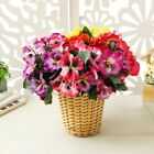 Stunning 10 Heads Pansy Faux Flower Bouquet 26cm for Wedding Decoration