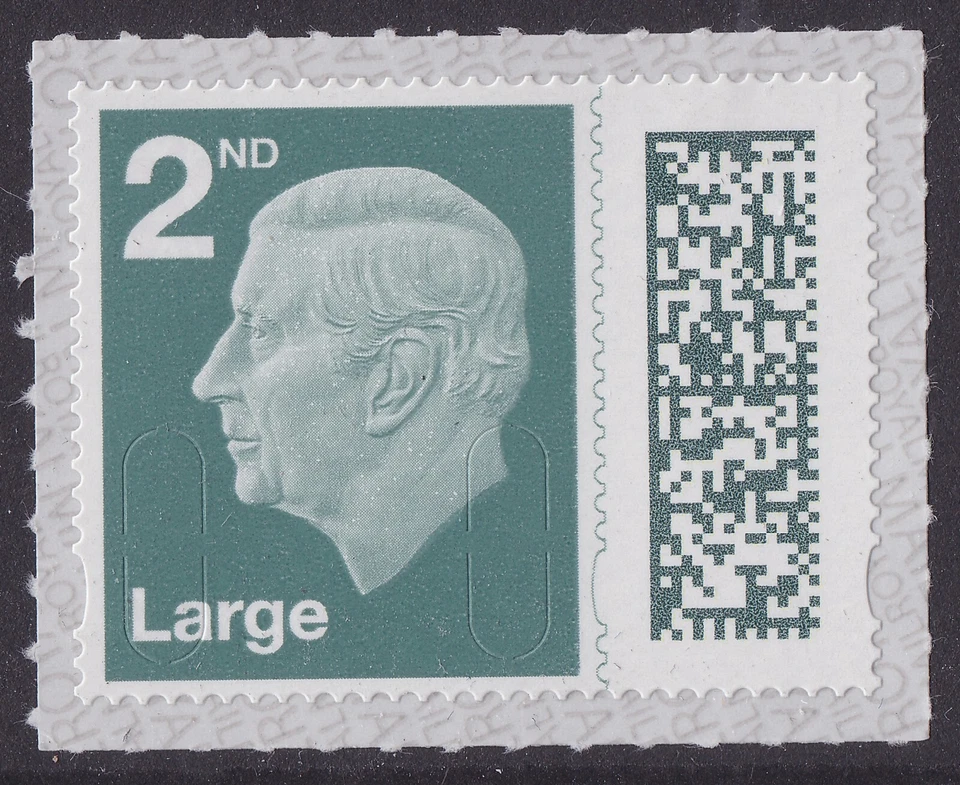 GB King Charles III Definitive Dark Pine Green 2nd Large M23L single MNH 2023 - Image 1 of 1