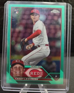 2023 Topps Chrome RC Casey Legumina Aqua Refractor /199 - Cincinnati Reds - Picture 1 of 2