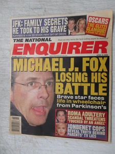NATIONAL ENQUIRER MAGAZINE APRIL 11, 2000 MICHAEL J FOX ILLNESS JONBENET RAMSEY - Picture 1 of 2
