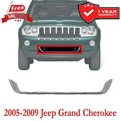 Bumper Trim Molding For 2005-2009 Jeep Grand Cherokee Front Lower Chrome - Изображение 1 из 4