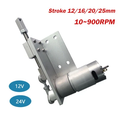 Reciprocating Cycle Linear Actuator Motor DC Gear Motor 12V 24V 10RPM-900RPM - Image 1 of 4