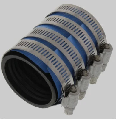 MISSION RUBBER COMPANY LLC (BOX OF 48) 1-1/2" Steel Heavy Weight No-Hub Couplings, MADE IN USA