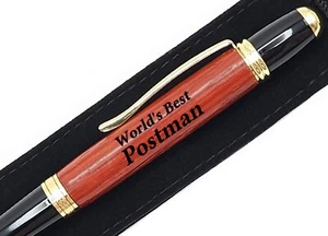 Gift For Postman World's Best Postman Present Engraved Pen - Picture 1 of 5