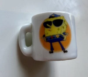 SpongeBob SquarePants Miniature Mug Police Patrol 2002 Collectible Ceramic - Picture 1 of 3