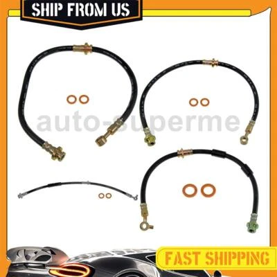 Kit de manguera de freno delantera trasera para Nissan Máxima 2002-2003 3,5 L 4x Foto 1 de 4