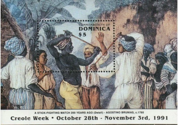 Dominica Stamp 1397  - Painting by Agostino Brunias - Image 1 of 1