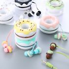 Wired Earpiece Stereo Donuts Macarons Earbuds HiFi Headset In-Ear Earphone