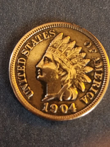 1904 P Indian Head Cent UNC Cleaned Cover