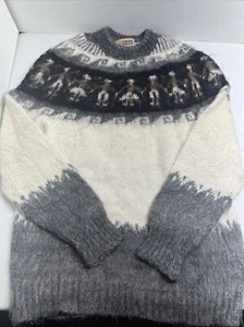 Vintage Rev Wear sweater 100% Alpaca Made In Bolivia M/L Mock Neck Sweater Aztec - Picture 1 of 24