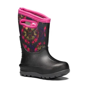 Bogs Kids Neo-Classic Tie Dye Insulated Winter Rain Boots Big Girls Youth Size 1 - Picture 1 of 7