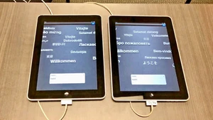 Lot of 2 APPLE IPAD A1219 1ST GENERATION 16GB MC577LL CLEAN Reset - Picture 1 of 3